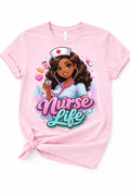 Nurse Life T-Shirt – Cute Pink Nurse Graphic Tee